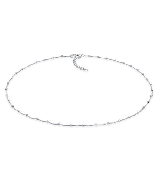 Halsketting Dames Choker Ball Chain Basic Round Blogger Trend In 925 Sterling Zilver