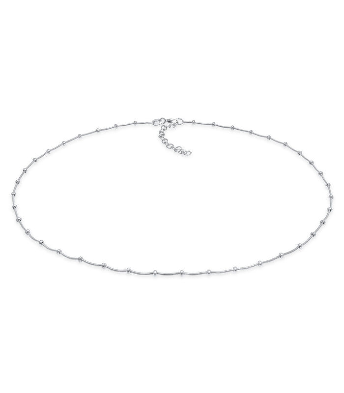 Halsketting Dames Choker Ball Chain Basic Round Blogger Trend In 925 Sterling Zilver image number 0