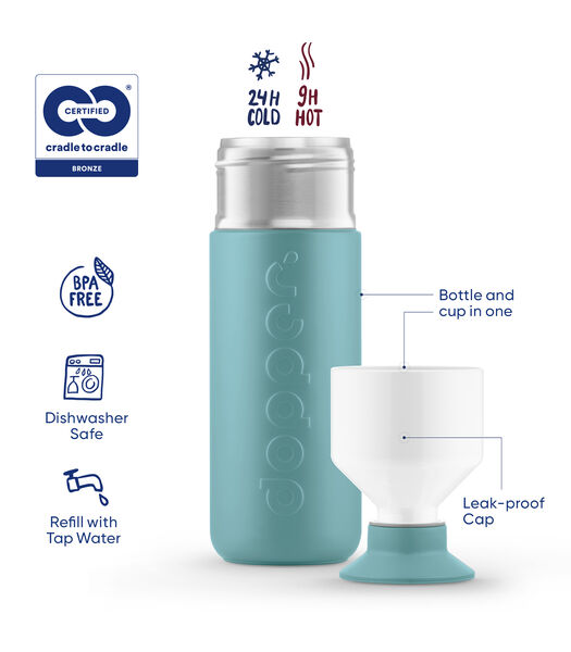 Gourde Isotherme Insulated Bleu Dauphin 350ml