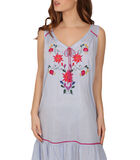 Chemise de nuit Mexican Embroidery bleu image number 0