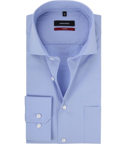 Seidensticker Modern-Fit Overhemd Blauw