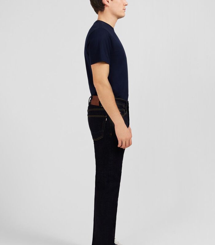 Marineblauwe jeans in stretch katoen image number 3
