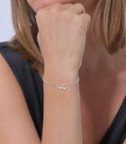 Bracelet Femmes Coeur Entrelacé Amour Avec Diamant (0.015 Ct.) En Argent Sterling 925 image number 3
