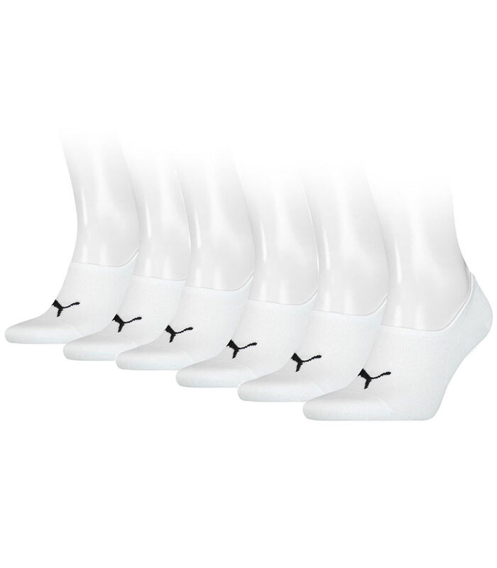 Lot de 6 paires de chaussettes invisibles coupe haute Blanc image number 0