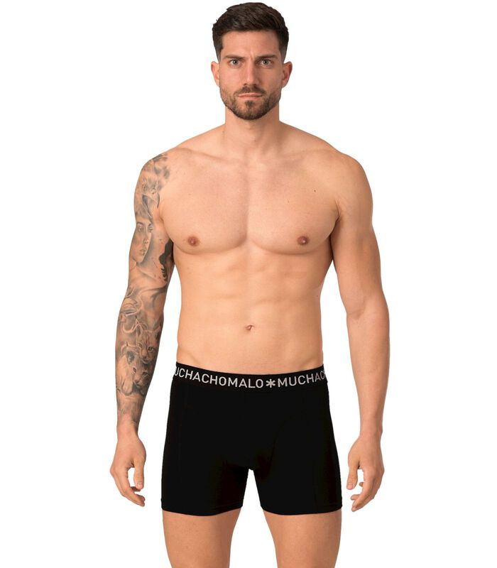 Boxer-shorts Microfibre Lot de 2 Noir Marine image number 1