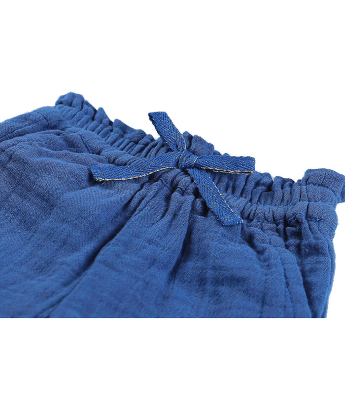 Blauwe broek uit mousseline image number 4