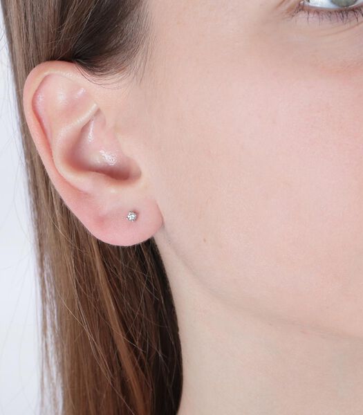 Boucles d'oreilles en or blanc 375 B-CLASSIC