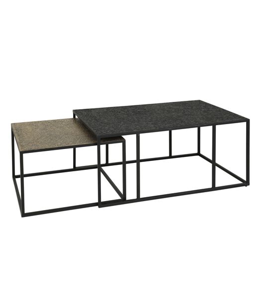 Centurion - Table basse - set of 2 - bronze - noir - structure en métal
