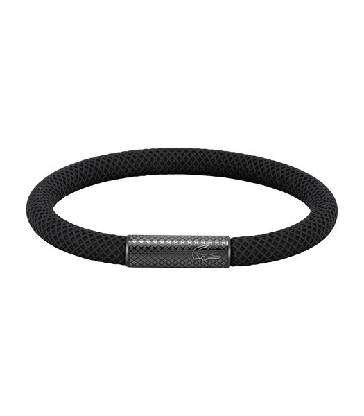 Lacoste.12.12 zwart silicone armband 2040168