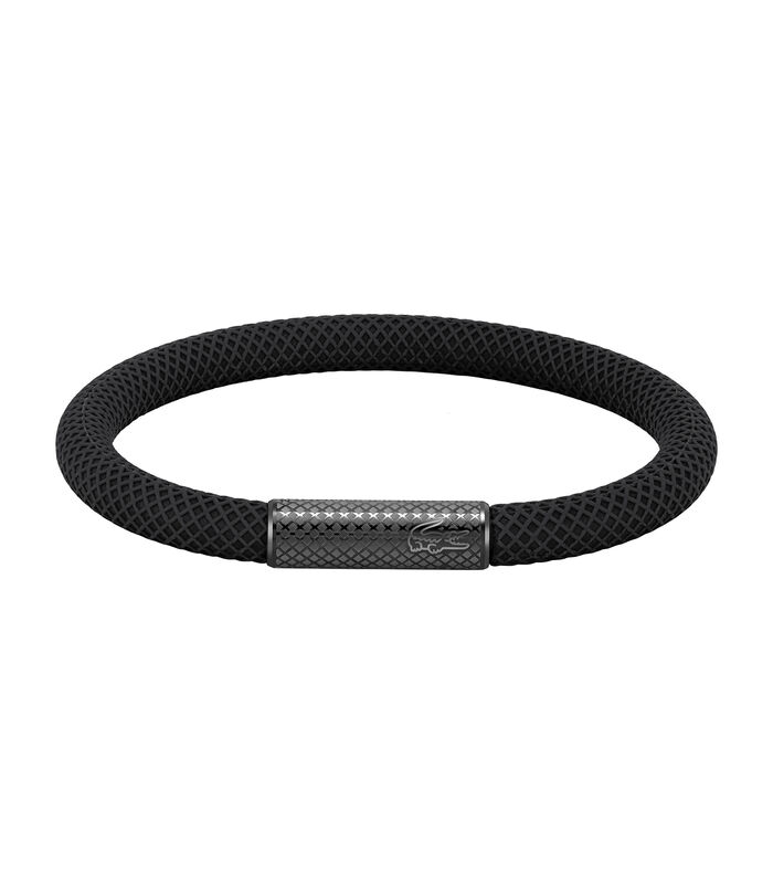 Lacoste.12.12 zwart silicone armband 2040168 image number 0