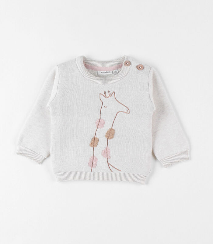 Pull girafe en tricot, chiné image number 0