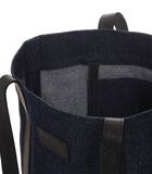 The Tote - Tote bag en jean recyclé finition cuir noir image number 2