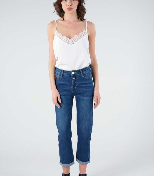 DJENA - Afgewassen mom jeans