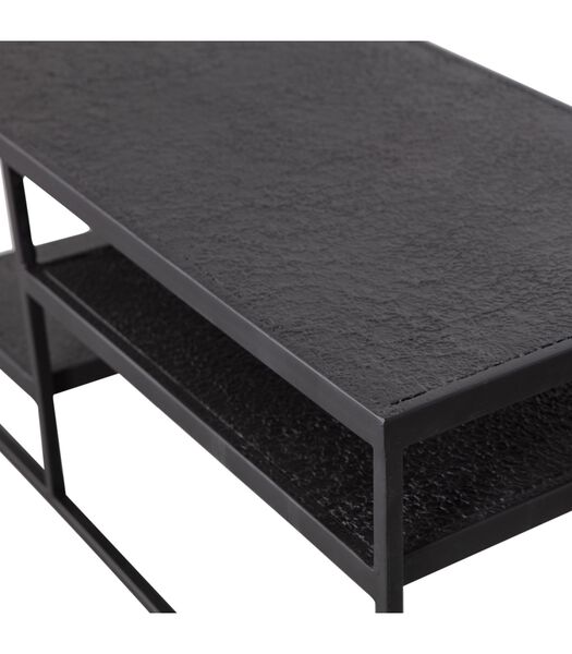 Table basse - Métal - Noir - 40x90x45 cm - Febe