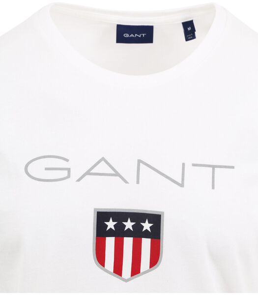 Gant T-shirt Shield Logo Blanche