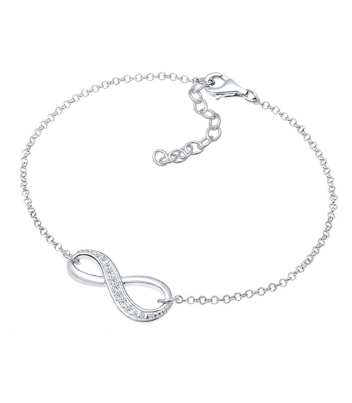 Bracelet Femmes Symbole D'infini Avec Cristaux De Zirconium En Argent Sterling 925 image number 1