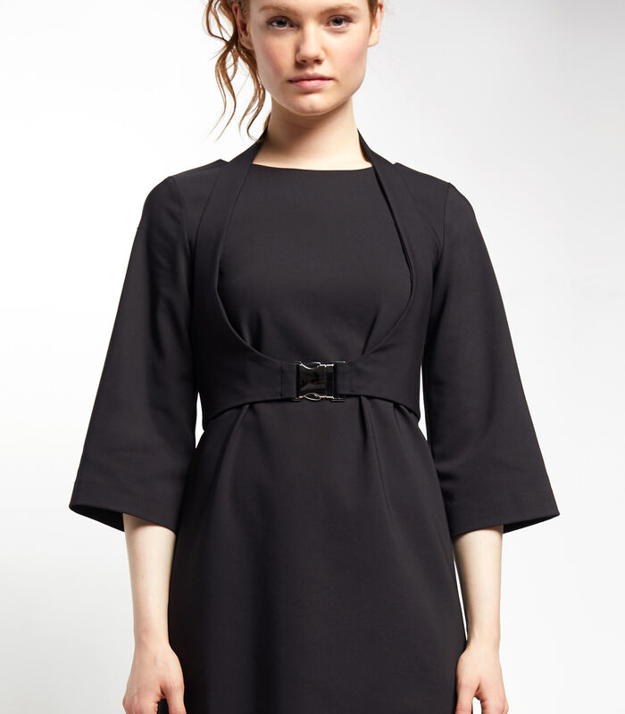Zwarte jurk met afneembare sluiting RACHELAR image number 0