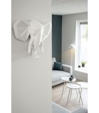 Pendentif mural Origami Elephant - Blanc - 45x39,5x14cm image number 1