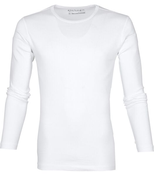 Garage T-shirt Basique Manches Longues Blanc