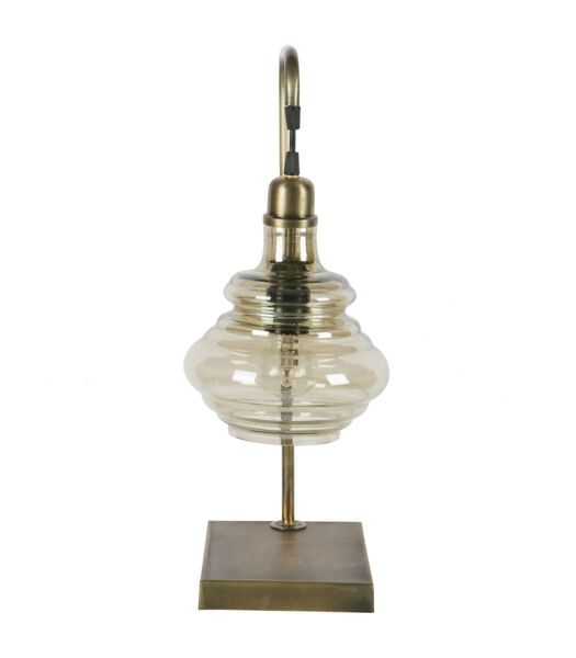 Obvious Tafellamp  - Glas/Metaal - Antique Brass - 49x20x16