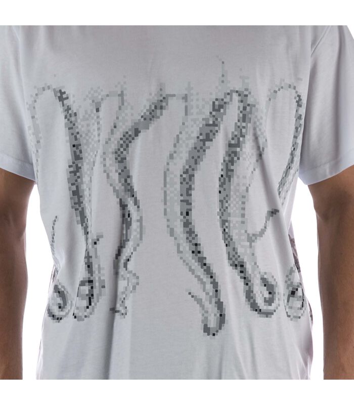 T-Shirt Octopus Censored Outline Bianco image number 4