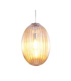 Hanglamp Smart - Ovaal Glas Amber Bruin - Large - 30x44cm image number 0