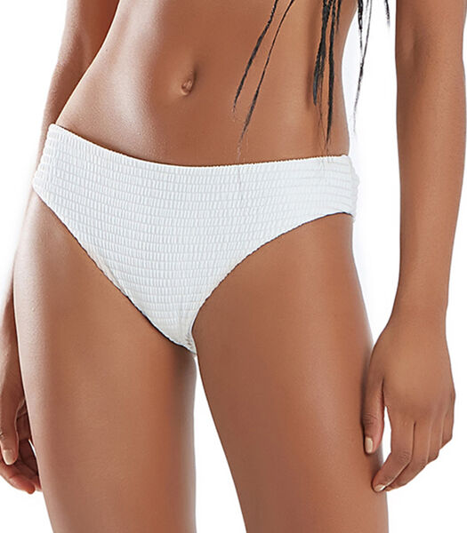Bikinibroekje Laag uitgesneden Zwembroekj Bela Textura Softcell-Off White