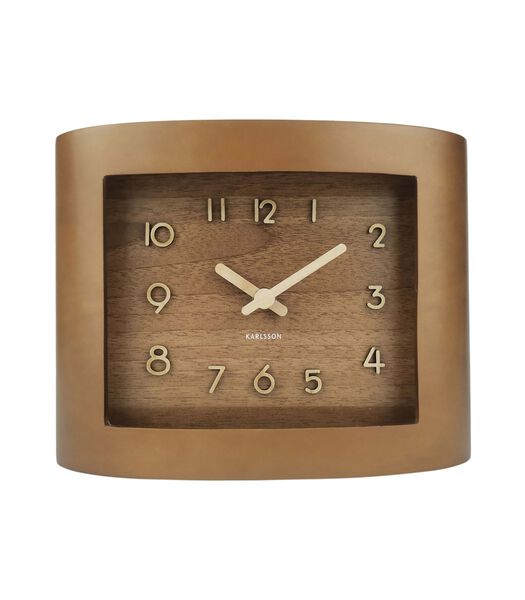 Horloge de table Sole Squared - Brun - 8.4x22.1x16.9cm