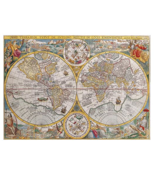 Puzzel Wereldkaart 1594 - 1500 Stuks