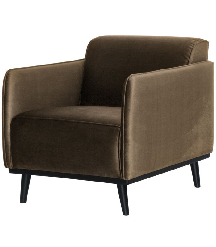 Arm Chair  - Velours - Taupe - 77x72x93  - Statement image number 1