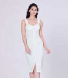 Mouwloze schede -jurk mini -stippen print image number 1