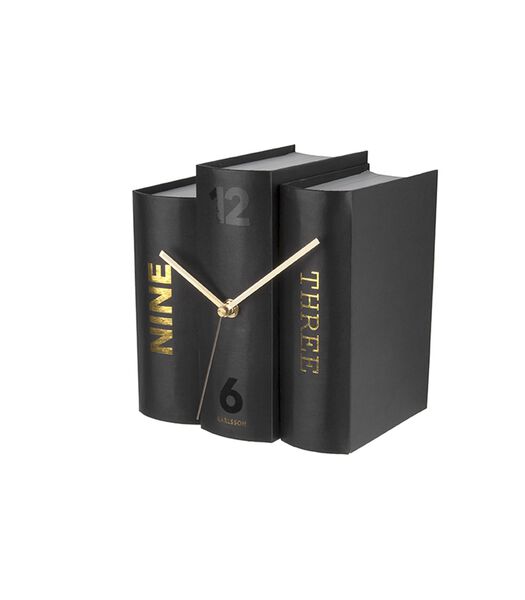 Horloge de table Book - Noir - 20x15x20cm