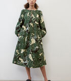 Midi-jurk met print all-over en volumineuze mouwen image number 1