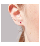 Geelgouden oorbellen met edelstenen image number 1