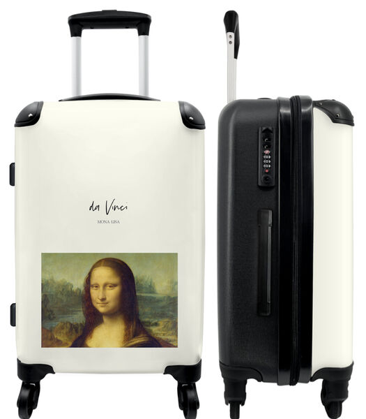 Handbagage Koffer met 4 wielen en TSA slot (Kunst - Mona Lisa - Oude meester - Leonardo da Vinci)