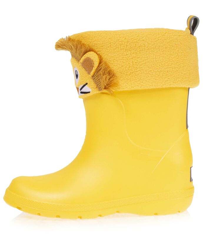 Bottes de pluie enfant Jaune et chaussette Lion image number 4