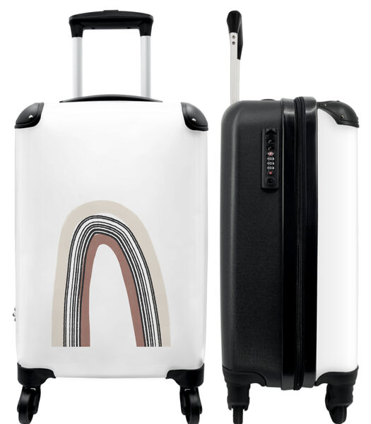 Ruimbagage koffer met 4 wielen en TSA slot (Boog - Abstract - Kleuren - Roze - Beige - Zwart)