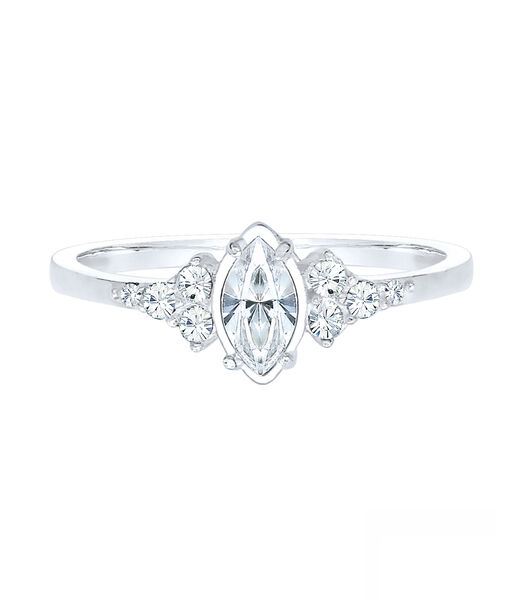 Ring Dames Valentijn Marquise Met Kristallen In 925 Sterling Zilver