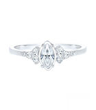 Ring Dames Valentijn Marquise Met Kristallen In 925 Sterling Zilver image number 1