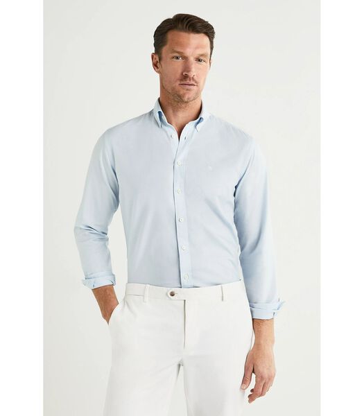 Hackett Overhemd Garment Dyed Oxford Blauw