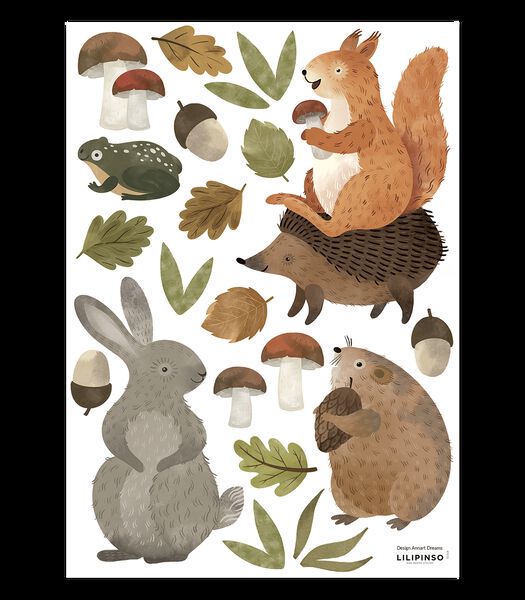 Stickers animaux de la forêt Norwood, Lilipinso
