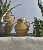 Coco Island vaas droogbloemen - decoratieve rieten pot met handvaten image number 1
