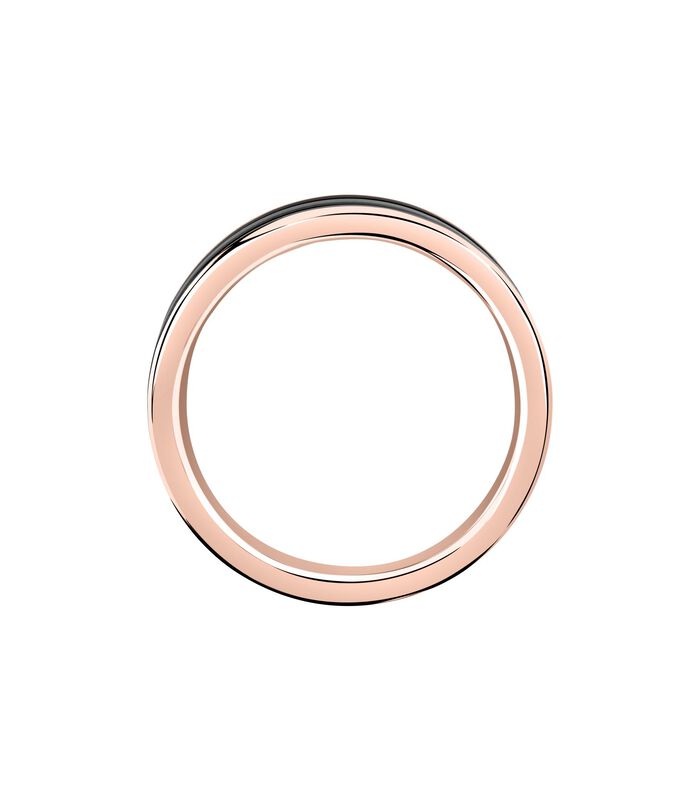 Ring in staal, keramiek, roségoud ip JEWELS image number 1