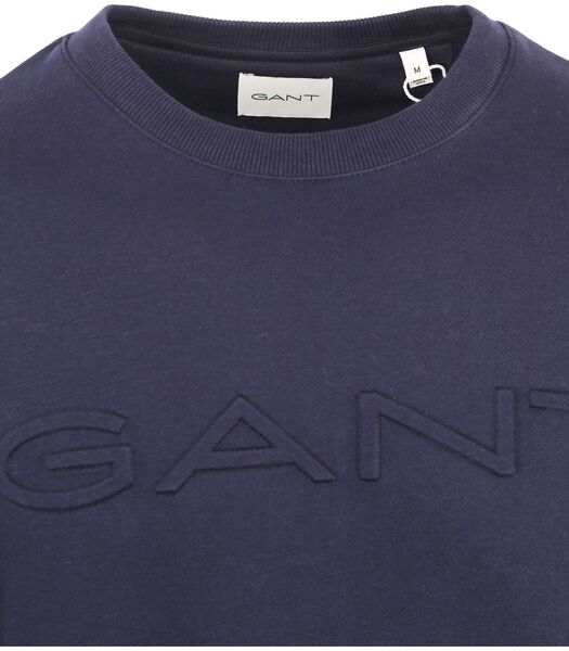 Gant Pullover Embossed Logo Navy