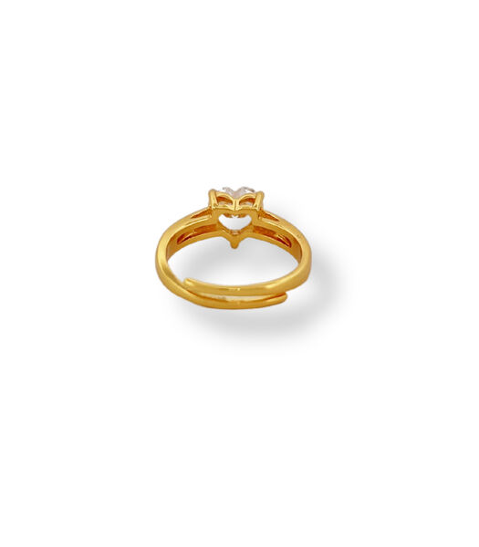 Ring - Glanzende hartvormige ring - Goud