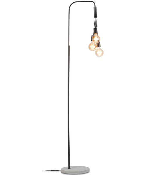 Vloerlamp Oslo - Zwart/Cement - 48x32x190cm - 3L