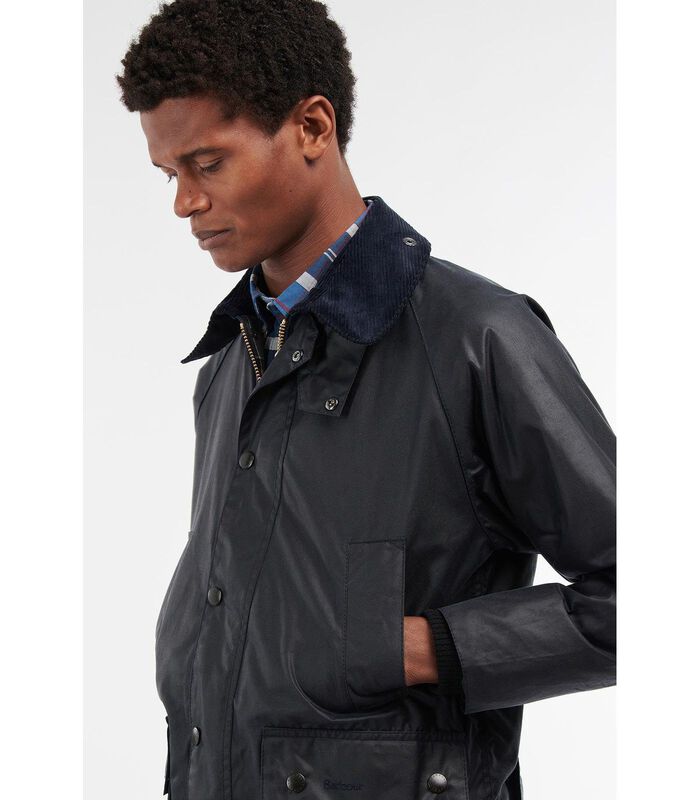 Barbour Bedale Wax Jas Donkerblauw image number 3