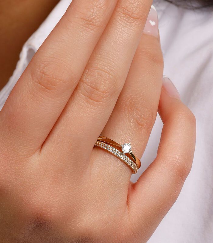 Ring "Fiancée" Geel goud image number 1