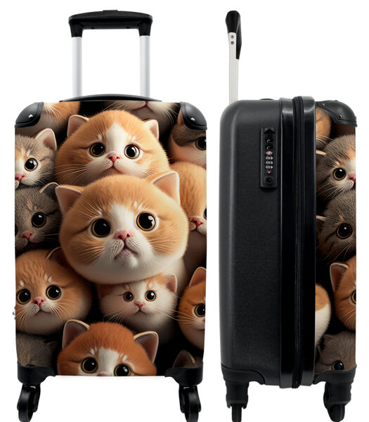 Ruimbagage koffer met 4 wielen en TSA slot (Katten - Huisdieren - Kitten - Design)