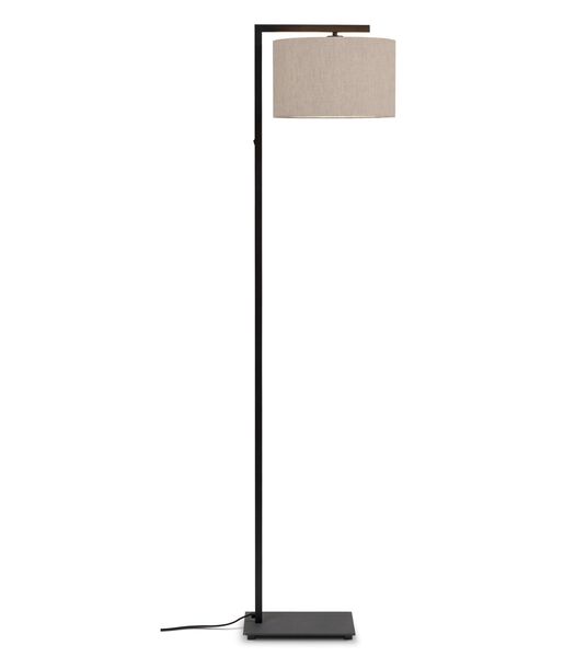 Vloerlamp Boston - Zwart/Naturel - 30x32x160cm
